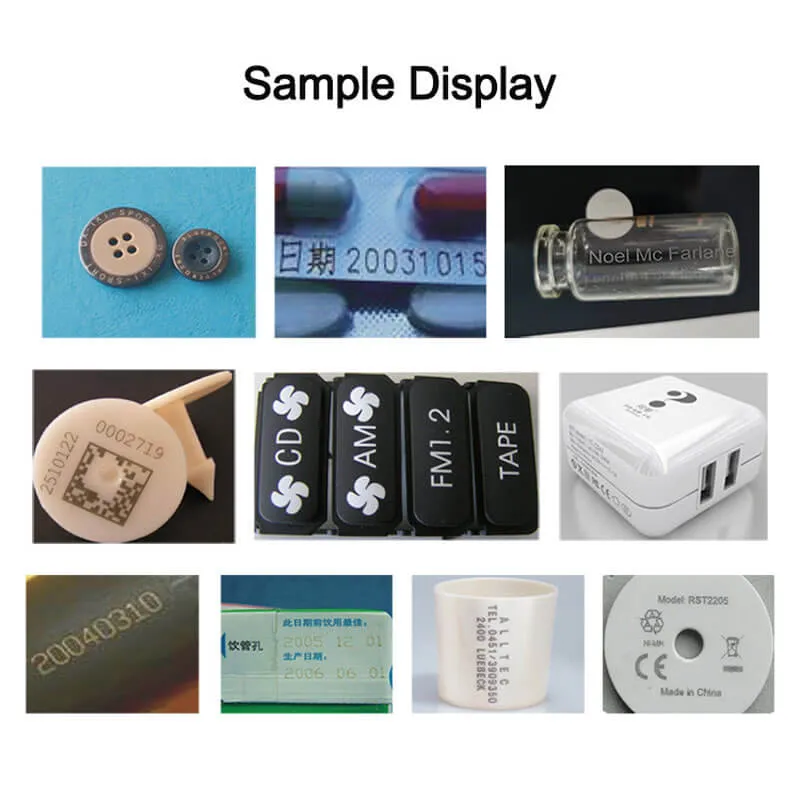 UV Laser Marking Machine 5w sample dispaly