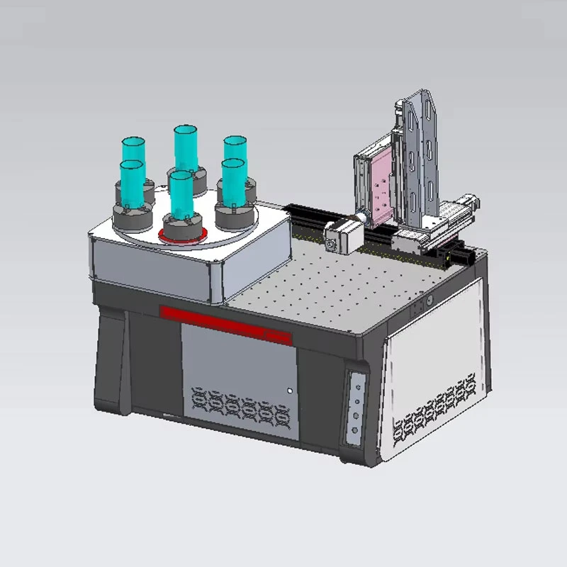 Glass laser drilling machine with 5 roatry