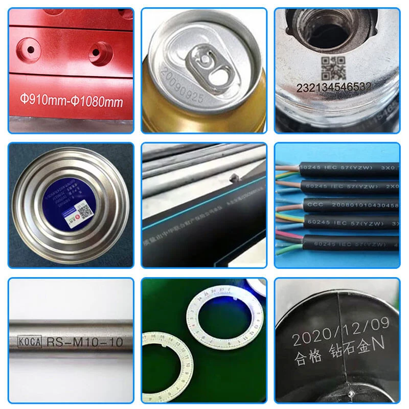 Fiber flying laser marking machine application